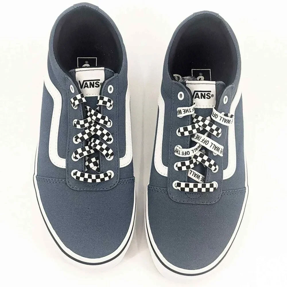 Vans Off the Wall Ward Skate Shoes Sneakers Blue Denim Size Youth 6